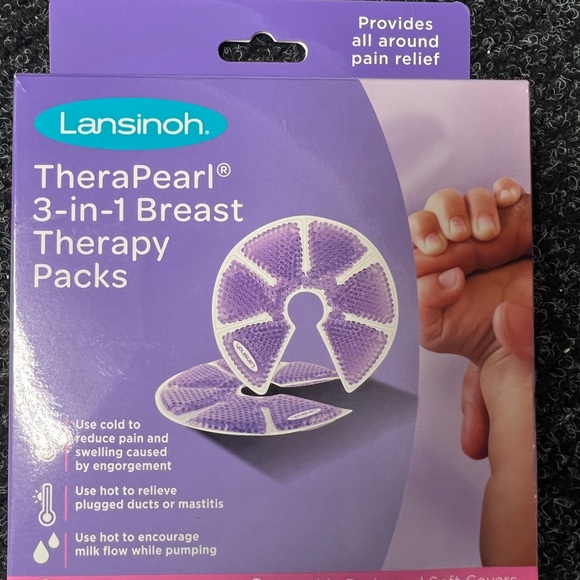 Lansinoh TheraPearl Breast Therapy Packs - Purple - Picture 1 of 2